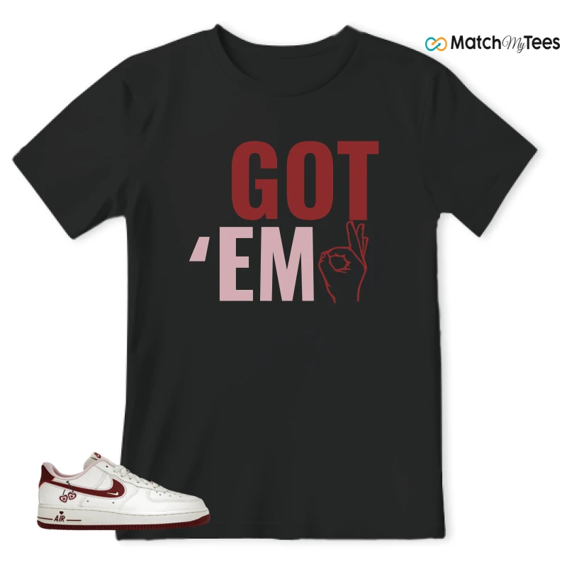 NIKE AIR FORCE 1 LOW VALENTINE'S DAY (2023) (WOMEN'S) SNEAKER Matching Tees t-shirt