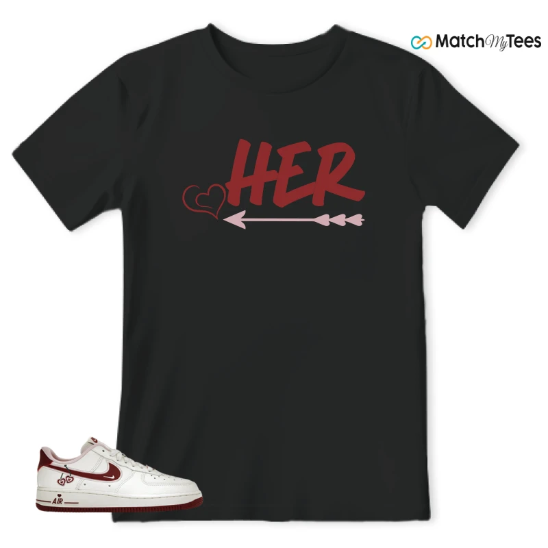 NIKE AIR FORCE 1 LOW VALENTINE'S DAY (2023) (WOMEN'S) SNEAKER Matching Tees t-shirt