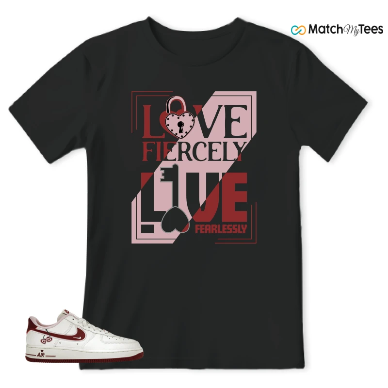 Love Fiercely Black matching T-shirt T-shirt