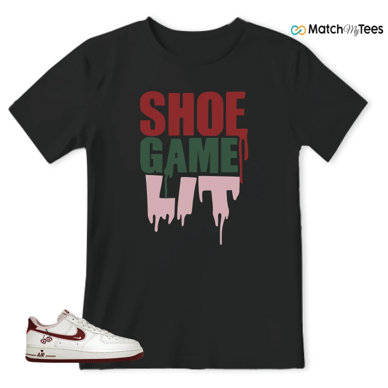 Shoe Game Lit Black matching T-shirt T-shirt