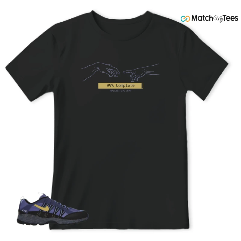 NIKE AIR HUMARA POLAR BLUE BUFF GOLD SNEAKER Matching Tees t-shirt