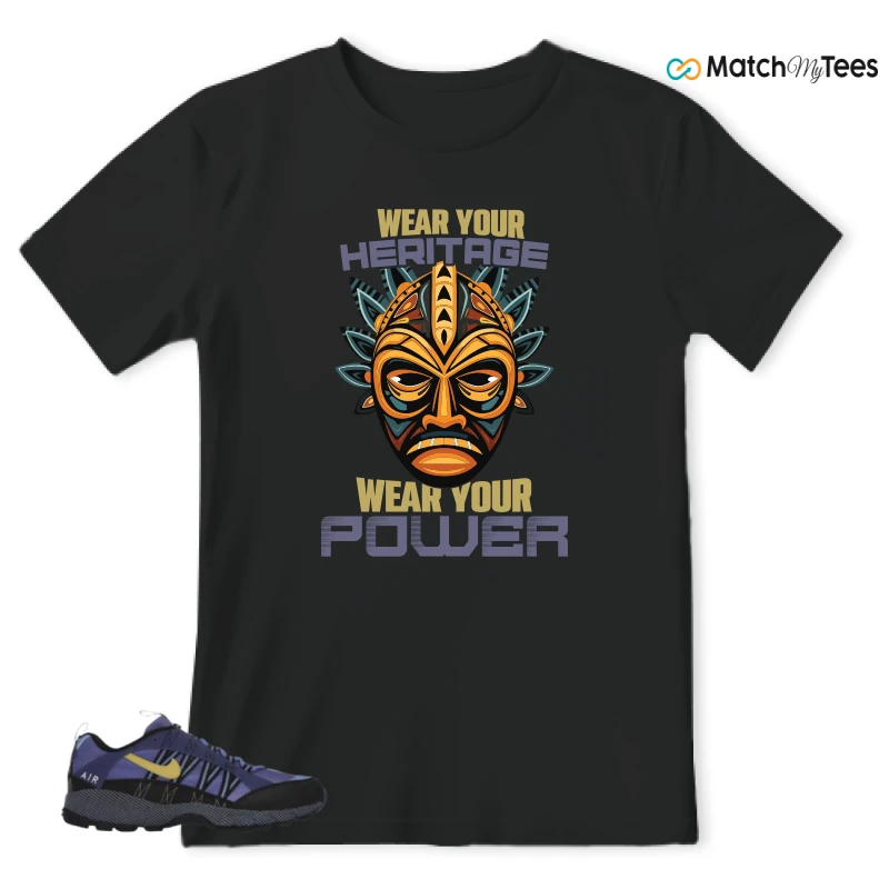 NIKE AIR HUMARA POLAR BLUE BUFF GOLD SNEAKER Matching Tees t-shirt