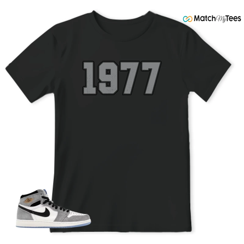 NIKE AIR JORDAN 1 HIGH COOL GREY SNEAKER Matching Tees t-shirt