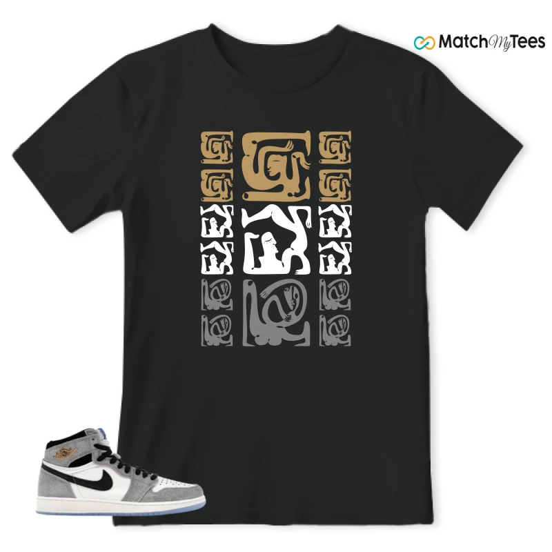 NIKE AIR JORDAN 1 HIGH COOL GREY SNEAKER Matching Tees t-shirt