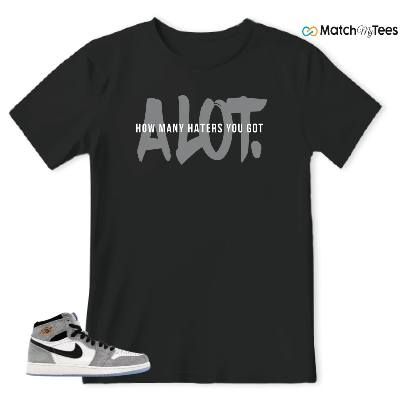 NIKE AIR JORDAN 1 HIGH COOL GREY SNEAKER Matching Tees t-shirt