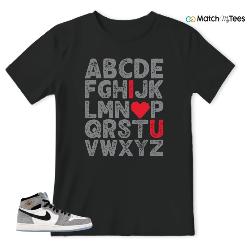 NIKE AIR JORDAN 1 HIGH COOL GREY SNEAKER Matching Tees t-shirt
