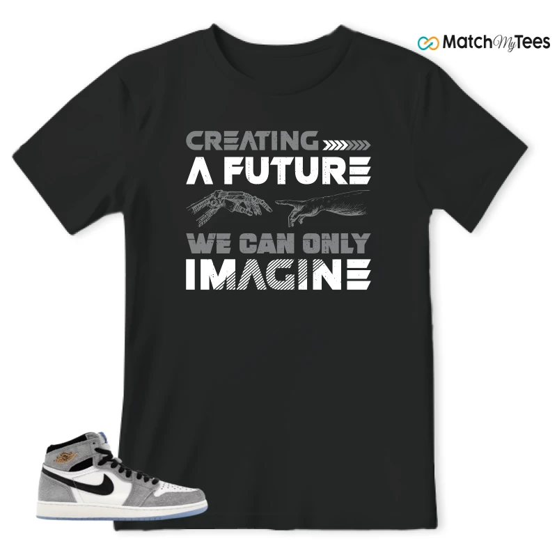 NIKE AIR JORDAN 1 HIGH COOL GREY SNEAKER Matching Tees t-shirt