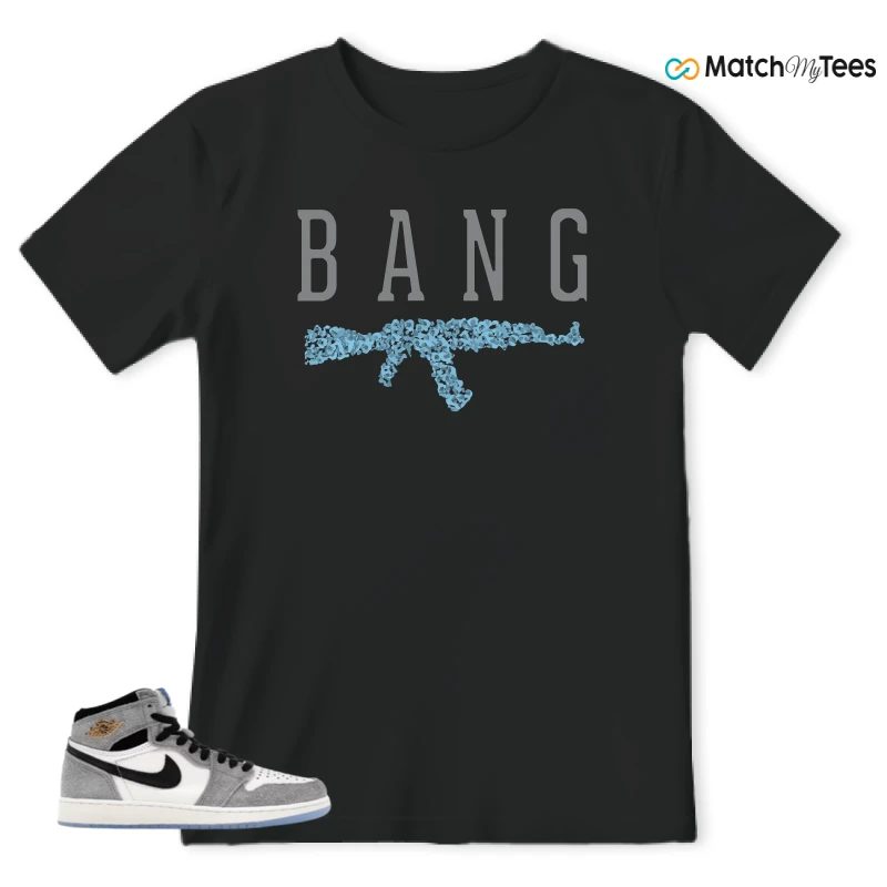 NIKE AIR JORDAN 1 HIGH COOL GREY SNEAKER Matching Tees t-shirt