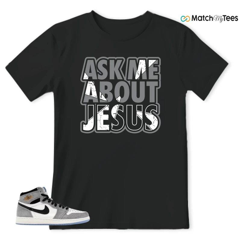 NIKE AIR JORDAN 1 HIGH COOL GREY SNEAKER Matching Tees t-shirt