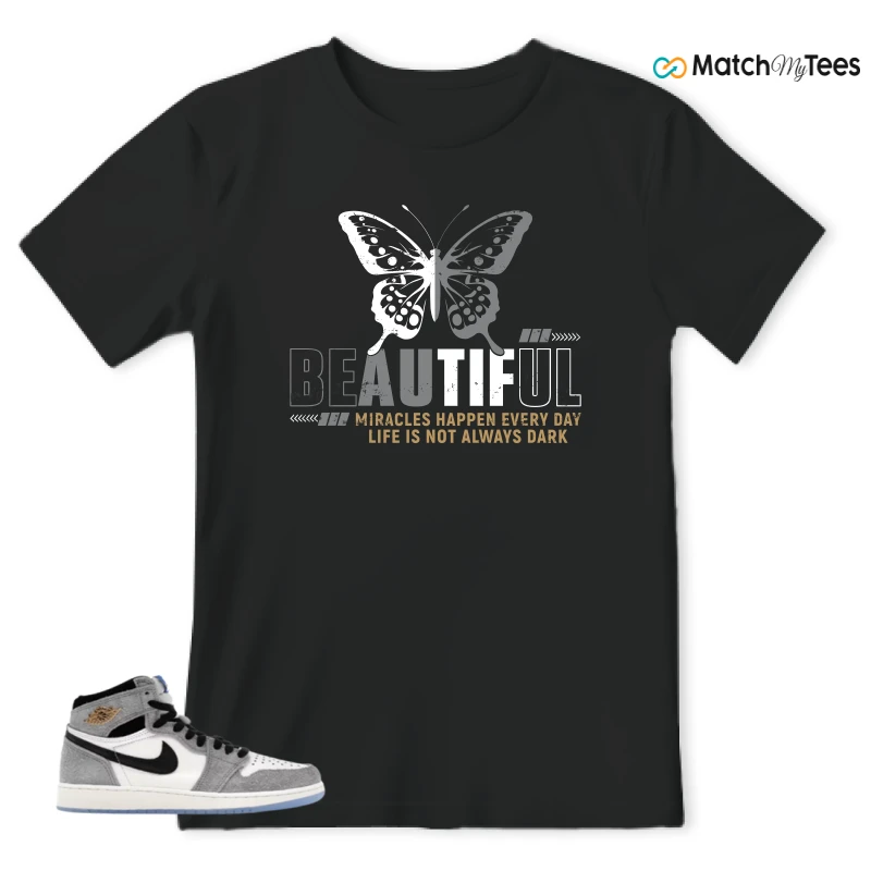 NIKE AIR JORDAN 1 HIGH COOL GREY SNEAKER Matching Tees t-shirt