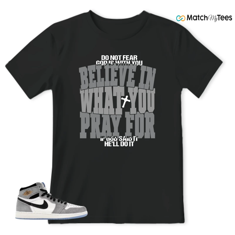 NIKE AIR JORDAN 1 HIGH COOL GREY SNEAKER Matching Tees t-shirt