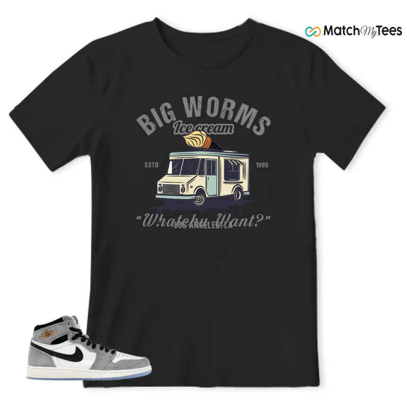 NIKE AIR JORDAN 1 HIGH COOL GREY SNEAKER Matching Tees t-shirt