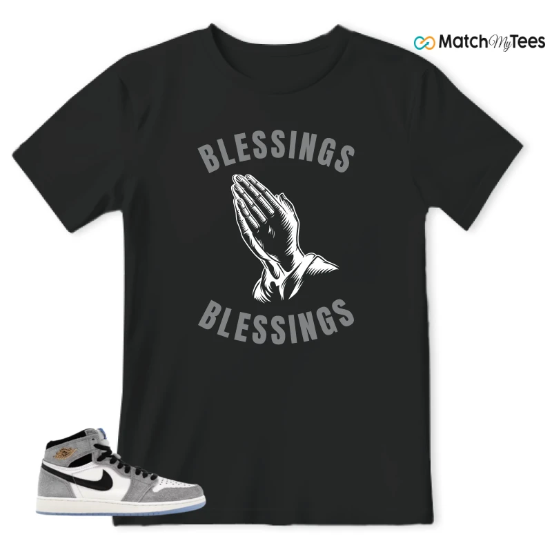 NIKE AIR JORDAN 1 HIGH COOL GREY SNEAKER Matching Tees t-shirt