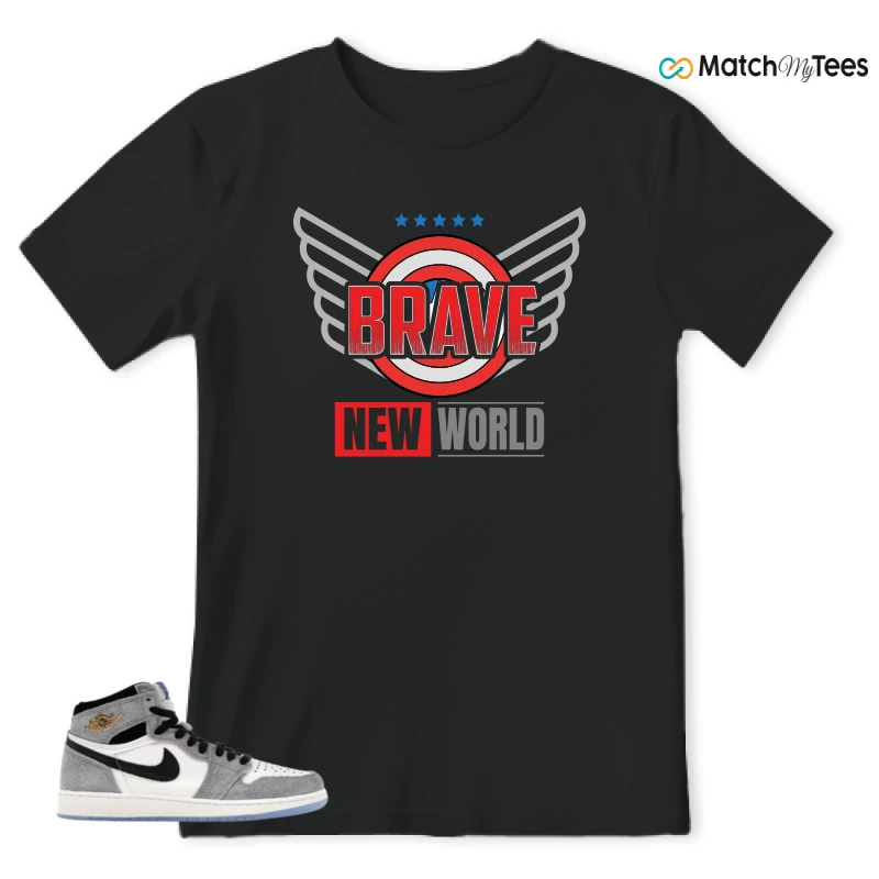 NIKE AIR JORDAN 1 HIGH COOL GREY SNEAKER Matching Tees t-shirt