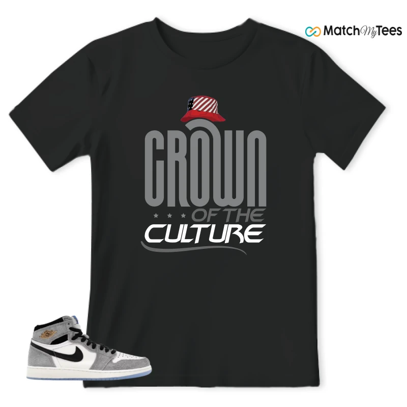 NIKE AIR JORDAN 1 HIGH COOL GREY SNEAKER Matching Tees t-shirt