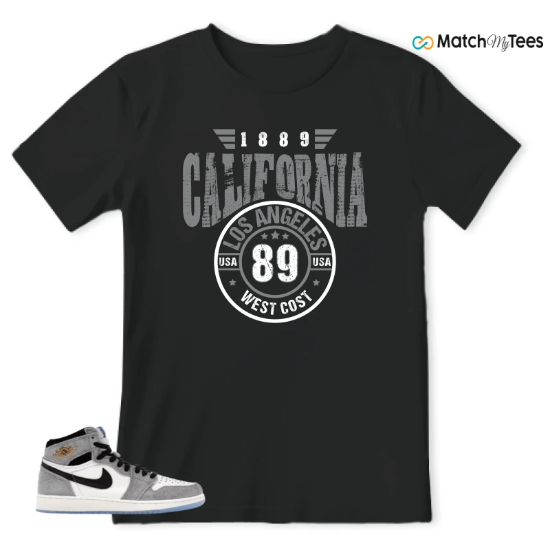 NIKE AIR JORDAN 1 HIGH COOL GREY SNEAKER Matching Tees t-shirt