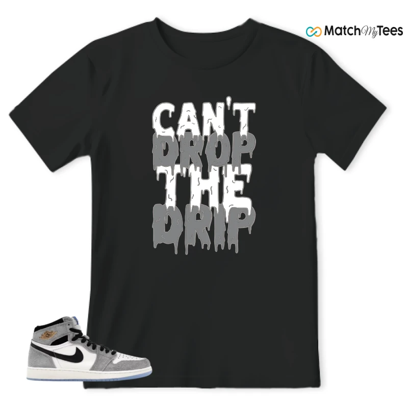 NIKE AIR JORDAN 1 HIGH COOL GREY SNEAKER Matching Tees t-shirt