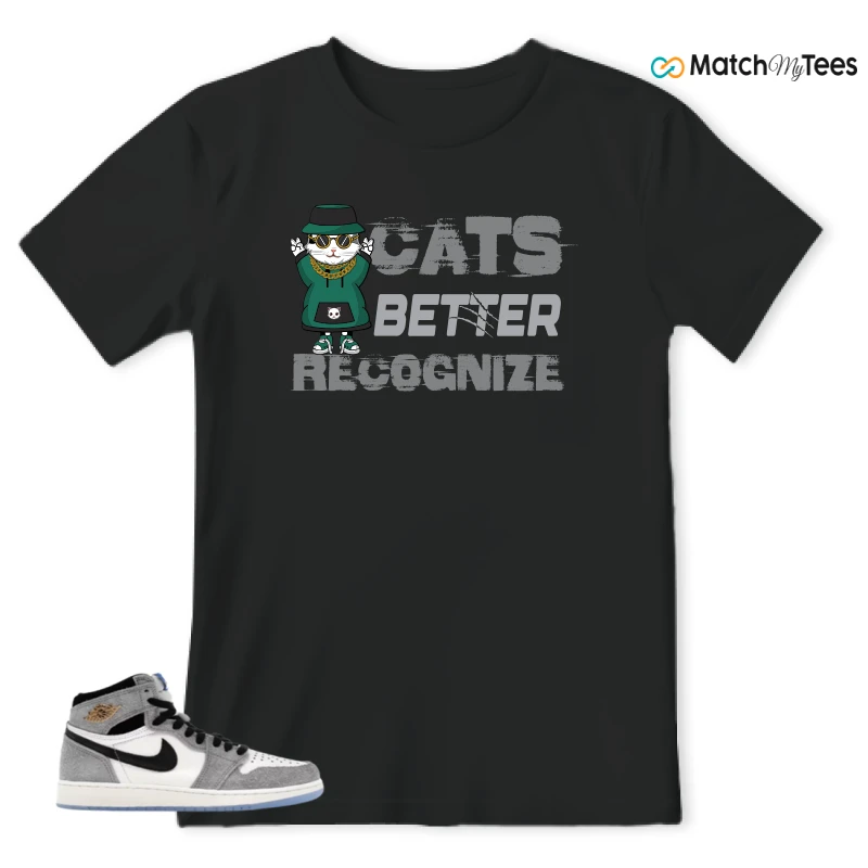 NIKE AIR JORDAN 1 HIGH COOL GREY SNEAKER Matching Tees t-shirt