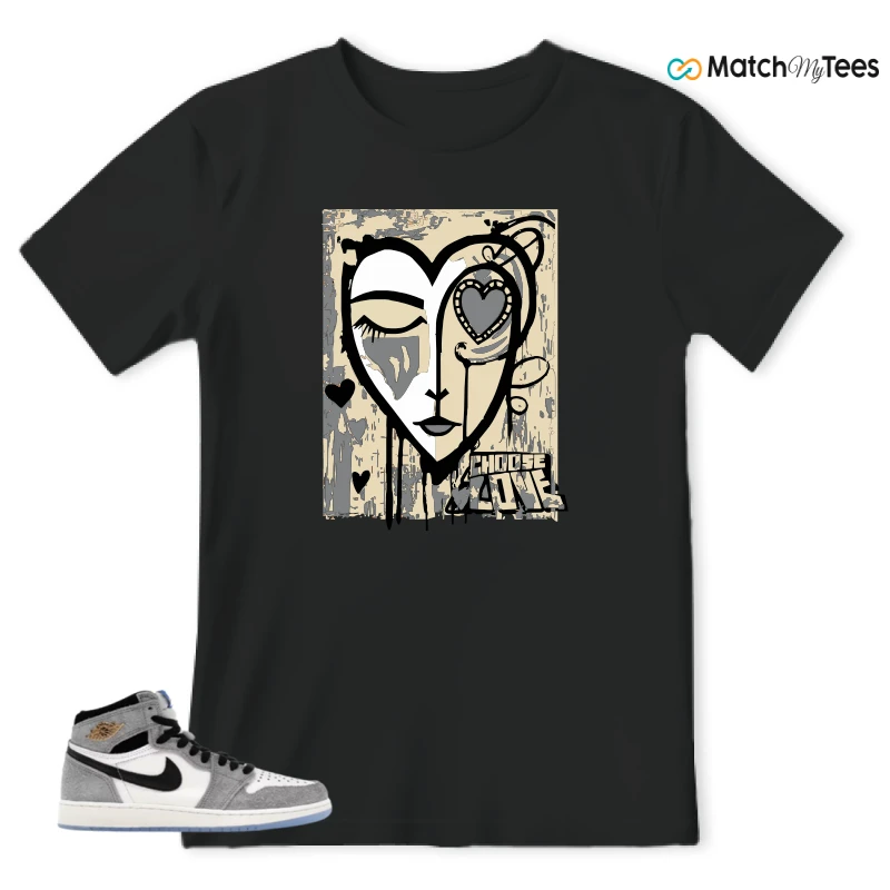 NIKE AIR JORDAN 1 HIGH COOL GREY SNEAKER Matching Tees t-shirt