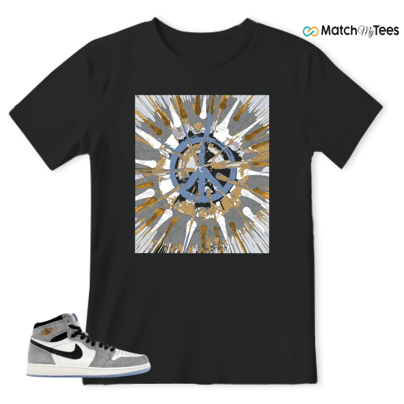 NIKE AIR JORDAN 1 HIGH COOL GREY SNEAKER Matching Tees t-shirt