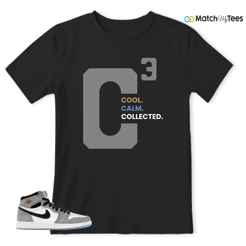 NIKE AIR JORDAN 1 HIGH COOL GREY SNEAKER Matching Tees t-shirt