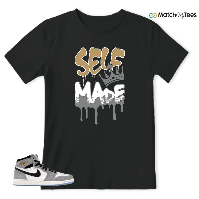 NIKE AIR JORDAN 1 HIGH COOL GREY SNEAKER Matching Tees t-shirt