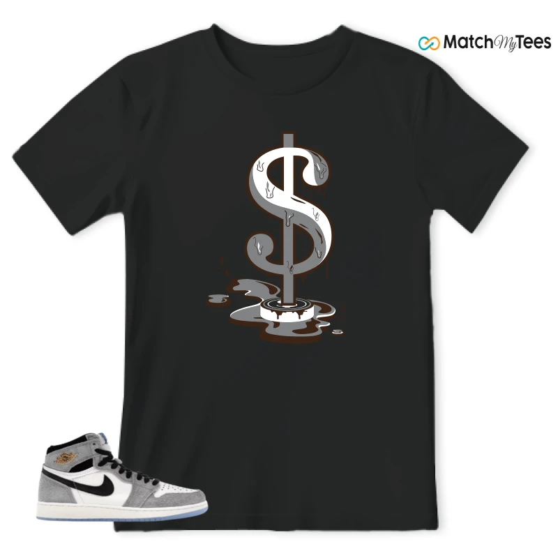 NIKE AIR JORDAN 1 HIGH COOL GREY SNEAKER Matching Tees t-shirt