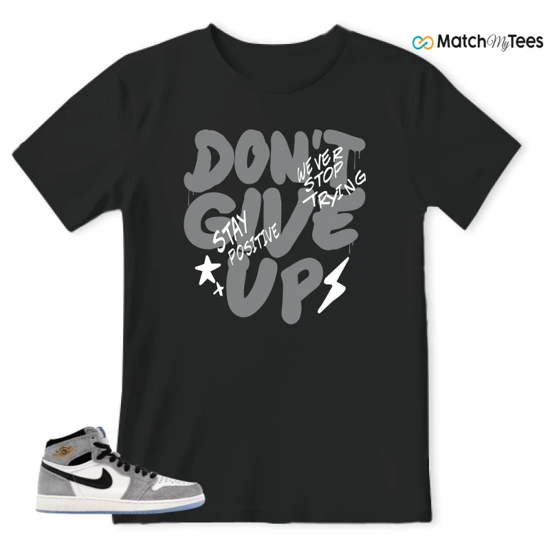 NIKE AIR JORDAN 1 HIGH COOL GREY SNEAKER Matching Tees t-shirt