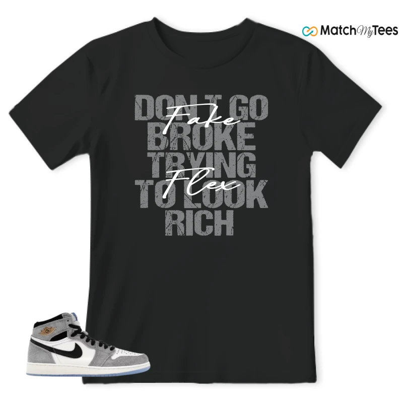 NIKE AIR JORDAN 1 HIGH COOL GREY SNEAKER Matching Tees t-shirt