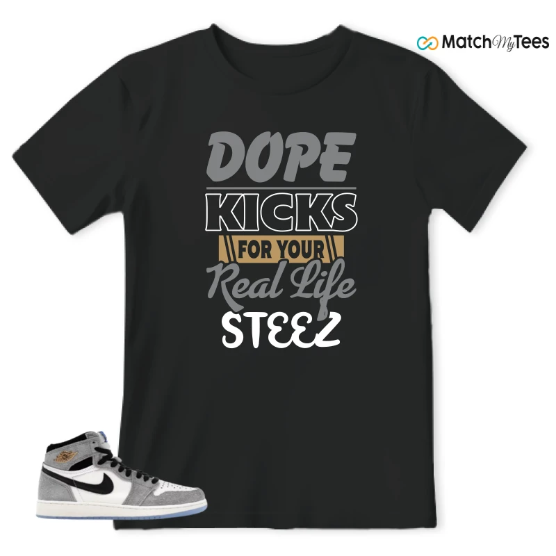NIKE AIR JORDAN 1 HIGH COOL GREY SNEAKER Matching Tees t-shirt
