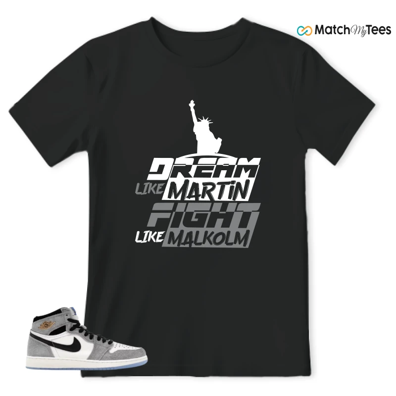 NIKE AIR JORDAN 1 HIGH COOL GREY SNEAKER Matching Tees t-shirt