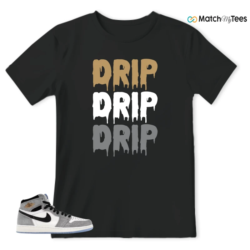 NIKE AIR JORDAN 1 HIGH COOL GREY SNEAKER Matching Tees t-shirt