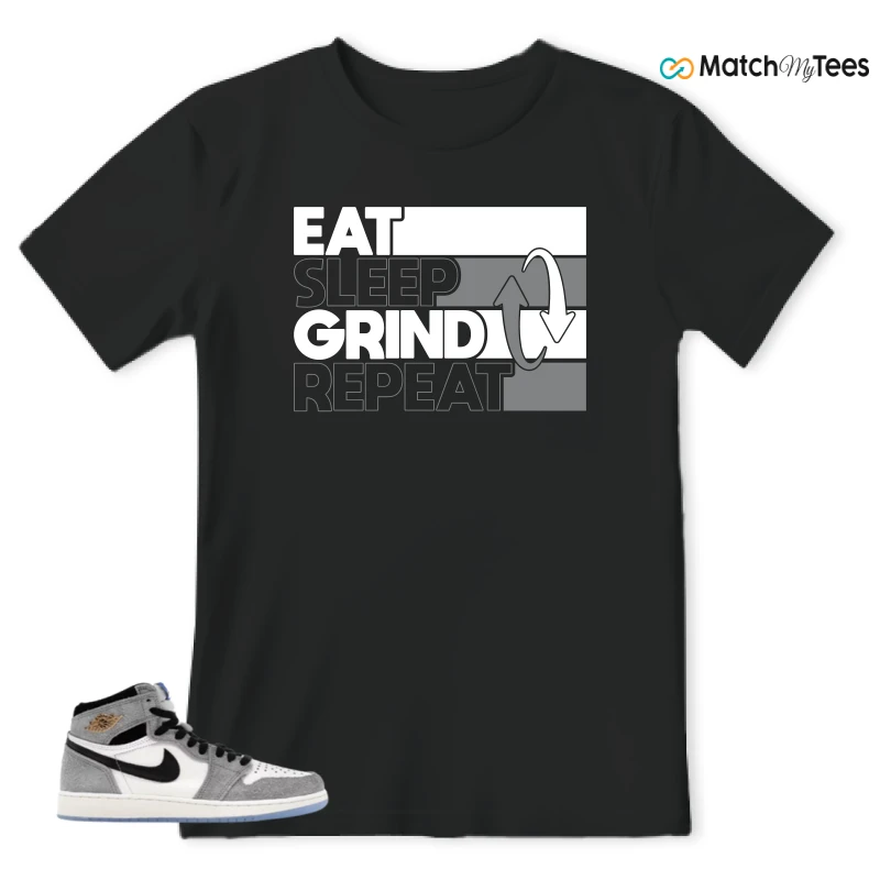 NIKE AIR JORDAN 1 HIGH COOL GREY SNEAKER Matching Tees t-shirt