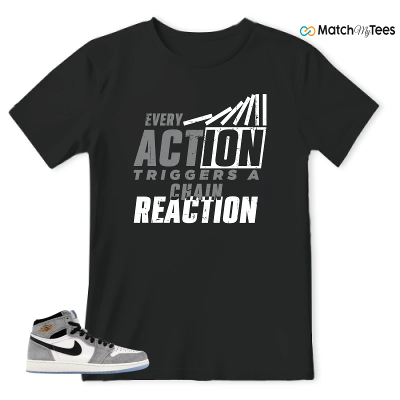 NIKE AIR JORDAN 1 HIGH COOL GREY SNEAKER Matching Tees t-shirt