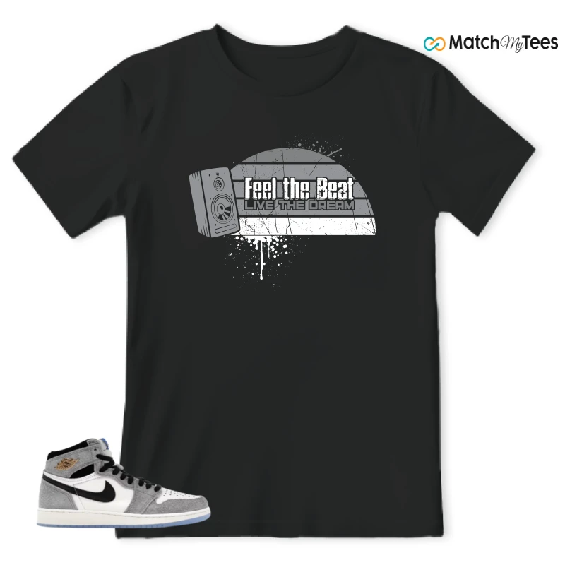 NIKE AIR JORDAN 1 HIGH COOL GREY SNEAKER Matching Tees t-shirt