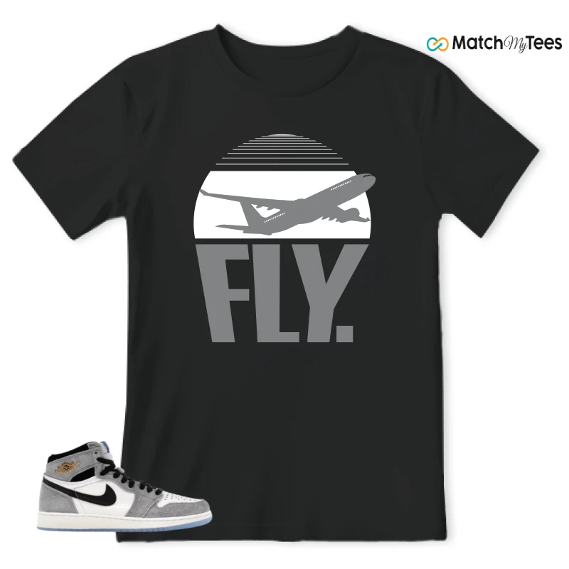 NIKE AIR JORDAN 1 HIGH COOL GREY SNEAKER Matching Tees t-shirt
