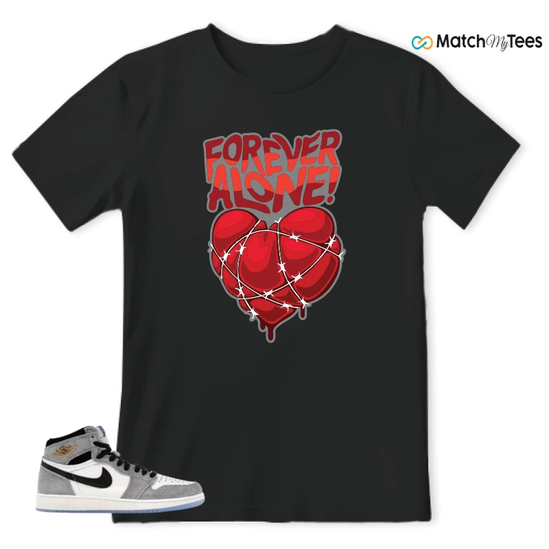 NIKE AIR JORDAN 1 HIGH COOL GREY SNEAKER Matching Tees t-shirt