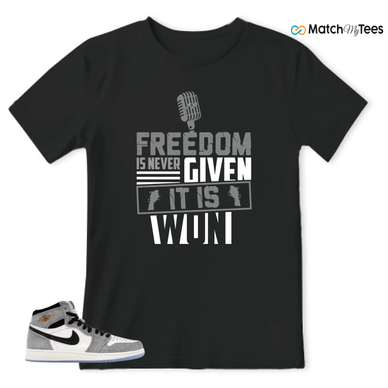 NIKE AIR JORDAN 1 HIGH COOL GREY SNEAKER Matching Tees t-shirt