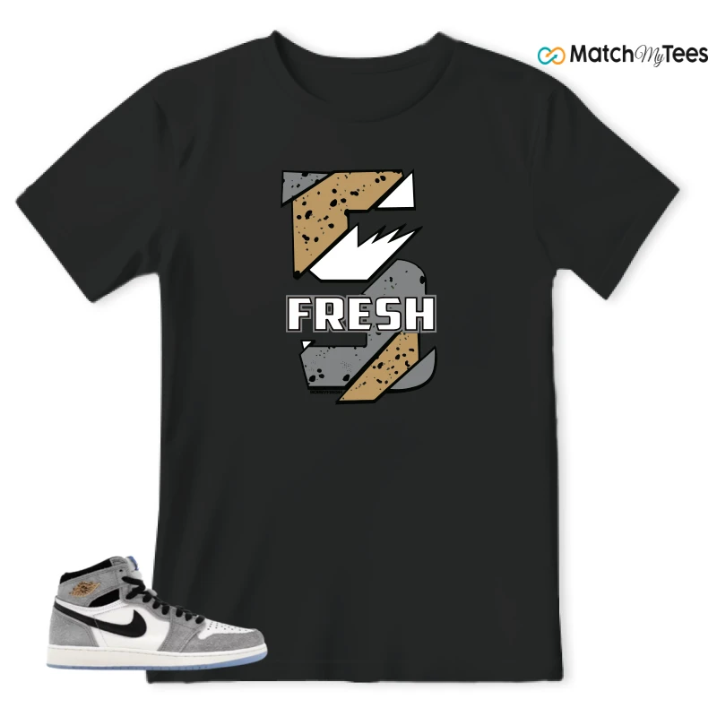 NIKE AIR JORDAN 1 HIGH COOL GREY SNEAKER Matching Tees t-shirt