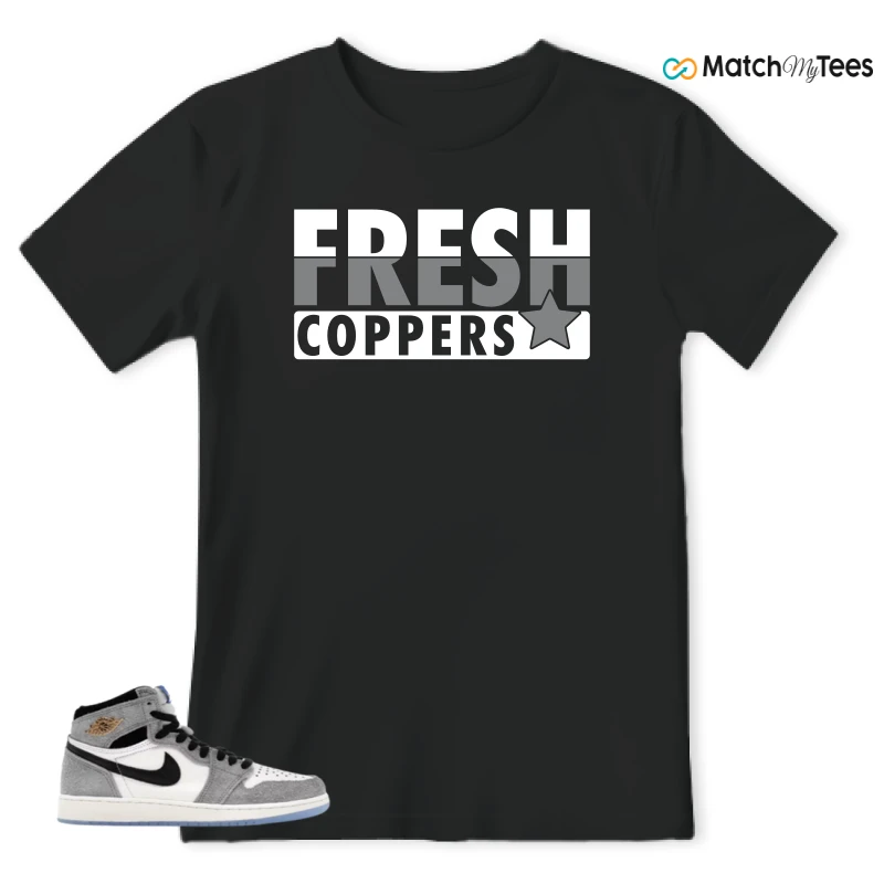 NIKE AIR JORDAN 1 HIGH COOL GREY SNEAKER Matching Tees t-shirt