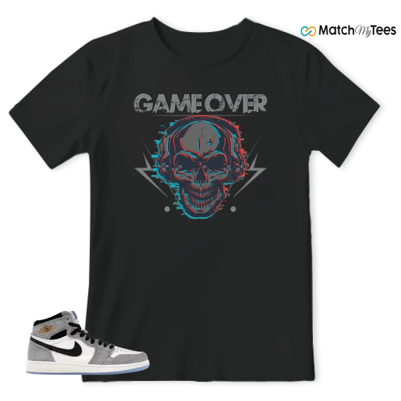 NIKE AIR JORDAN 1 HIGH COOL GREY SNEAKER Matching Tees t-shirt