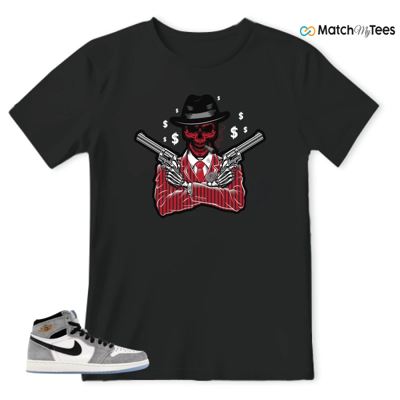 NIKE AIR JORDAN 1 HIGH COOL GREY SNEAKER Matching Tees t-shirt