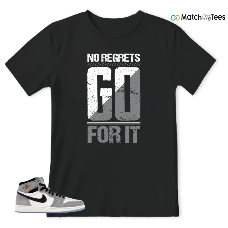 NIKE AIR JORDAN 1 HIGH COOL GREY SNEAKER Matching Tees t-shirt