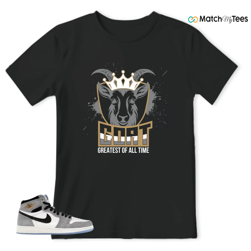 NIKE AIR JORDAN 1 HIGH COOL GREY SNEAKER Matching Tees t-shirt