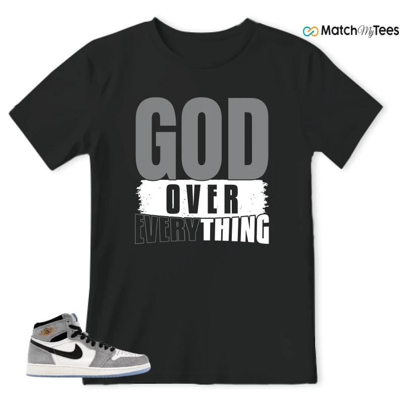 NIKE AIR JORDAN 1 HIGH COOL GREY SNEAKER Matching Tees t-shirt