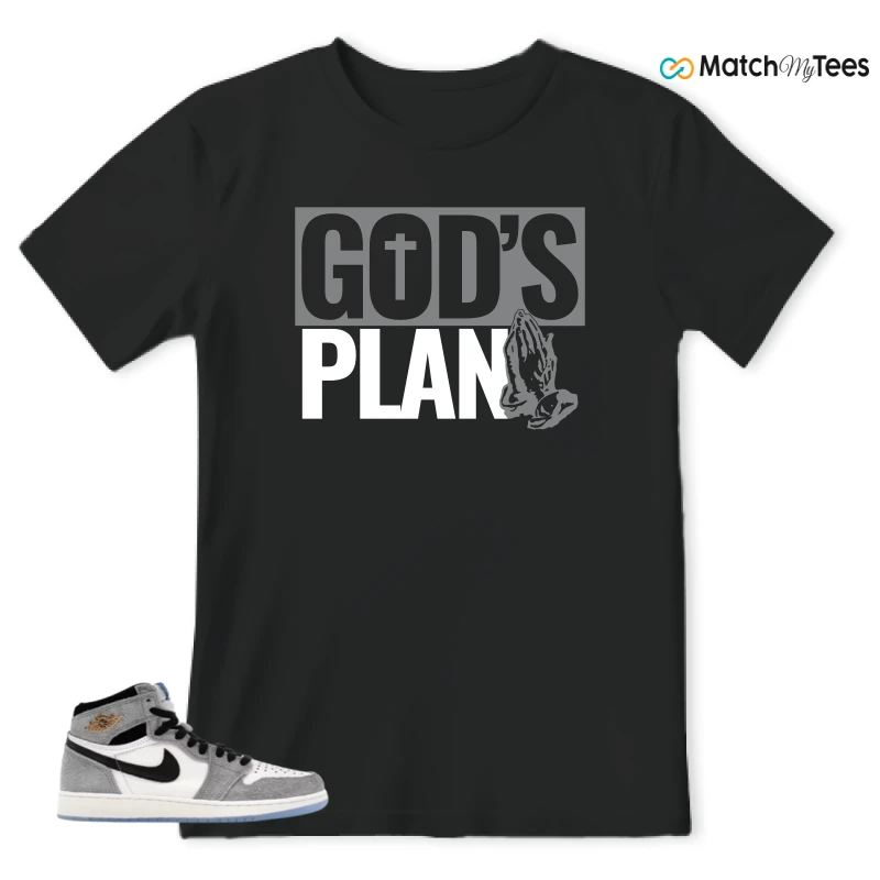 NIKE AIR JORDAN 1 HIGH COOL GREY SNEAKER Matching Tees t-shirt