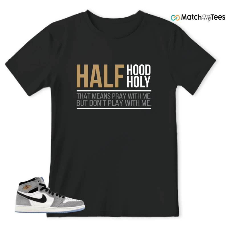NIKE AIR JORDAN 1 HIGH COOL GREY SNEAKER Matching Tees t-shirt