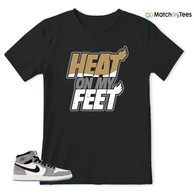 NIKE AIR JORDAN 1 HIGH COOL GREY SNEAKER Matching Tees t-shirt