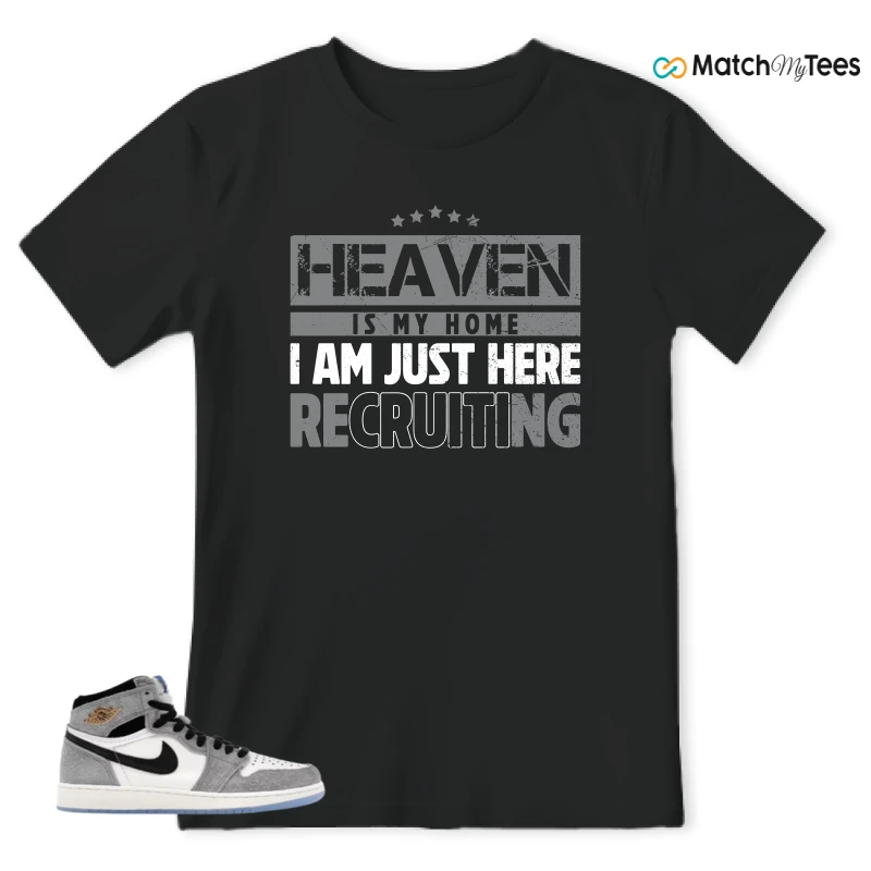 NIKE AIR JORDAN 1 HIGH COOL GREY SNEAKER Matching Tees t-shirt