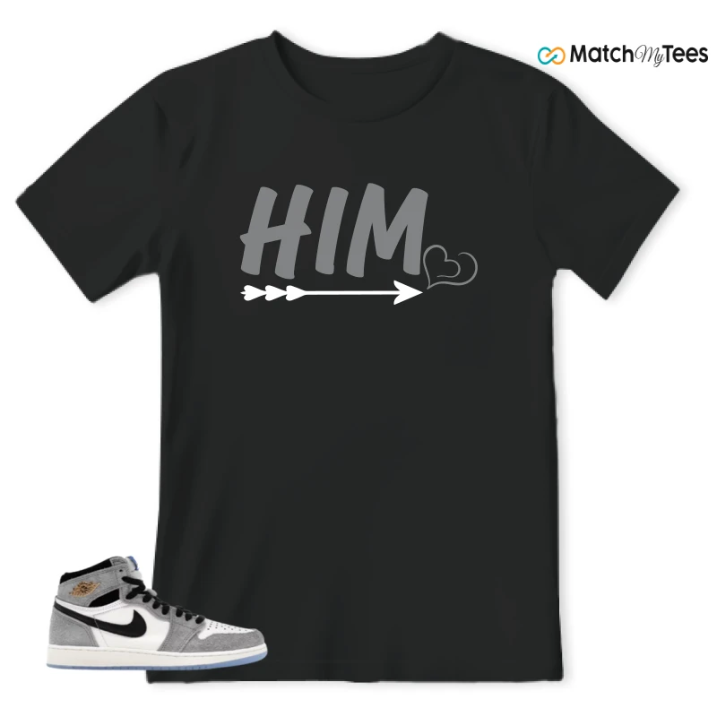 NIKE AIR JORDAN 1 HIGH COOL GREY SNEAKER Matching Tees t-shirt